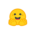 Hugging Face logo.