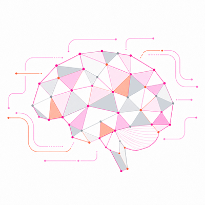 Neon circuit brain.